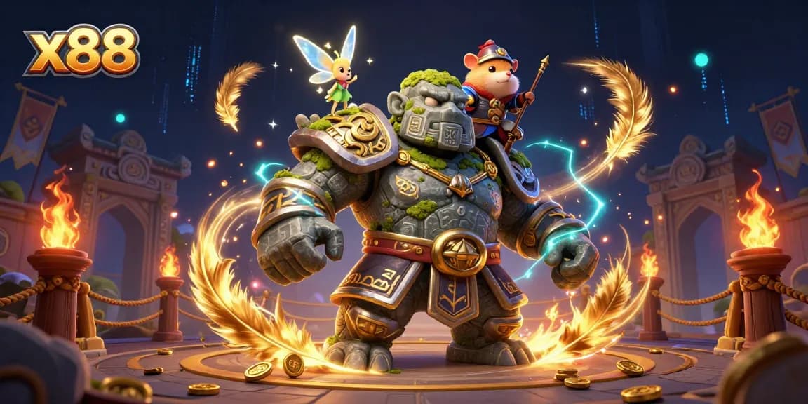 Experience thrilling action at x88 with magical creatures in a vibrant casino realm.