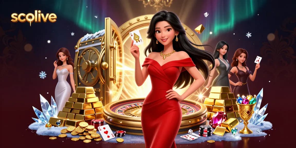 Experience high-quality socolive streaming with vibrant casino elements and a stunning scene.