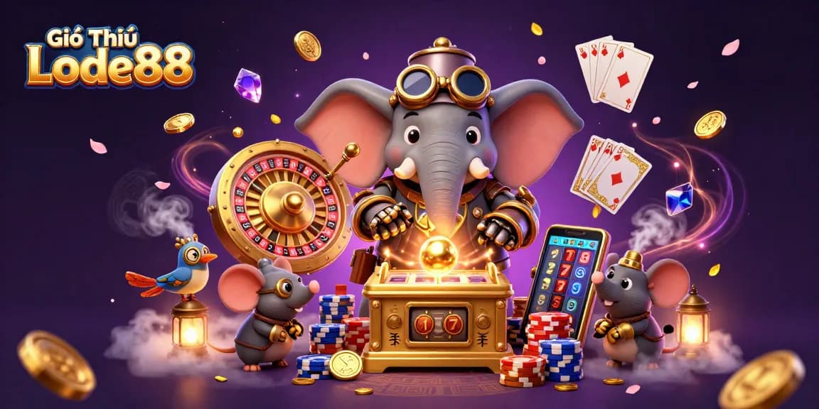 Play the exciting Giới Thiệu Lode88 slot machine alongside a steampunk elephant engineer and friends.