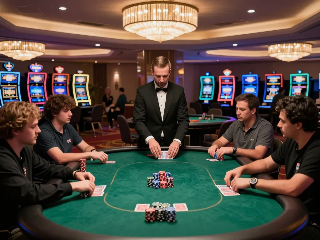 Engaging poker scene showing players at the table utilizing strategies at tr88 com