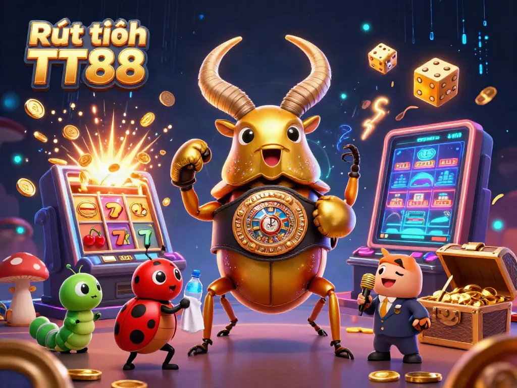 Experience fast cash out with Rút tiền TT88 in a vibrant casino scene filled with action and excitement.