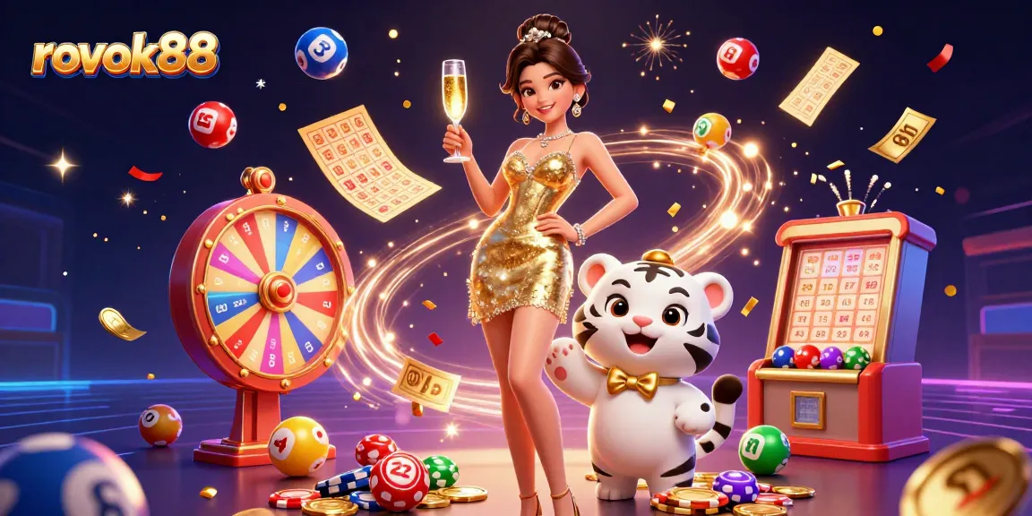 Experience big wins with rokok88 as a glamorous woman and lucky tiger celebrate exciting games