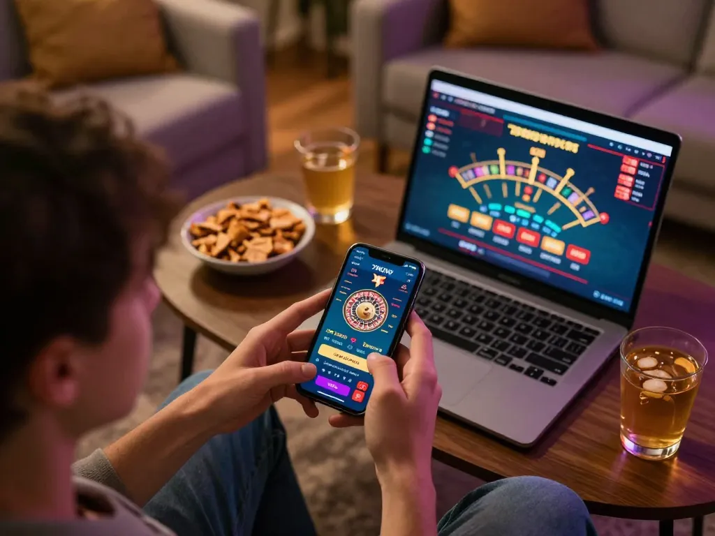 79KING mobile gaming experience with an engaging strategy in a cozy home environment.