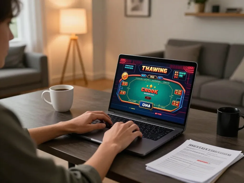 Engaging online gaming scene showcasing the link rr88 for immersive poker gameplay at home.