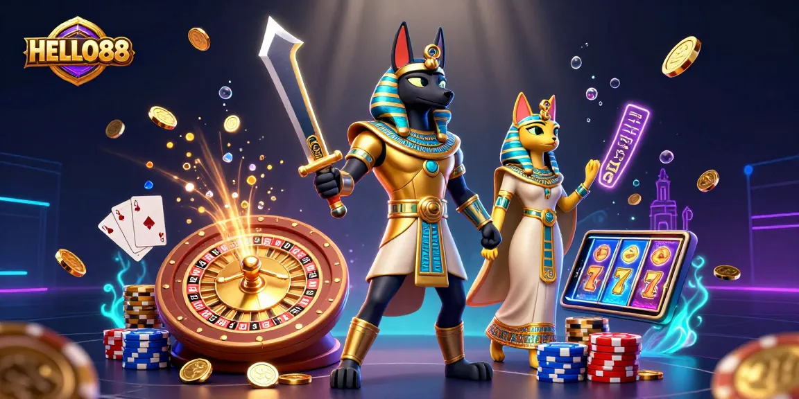 Spin to win with HELLO88 while engaging in thrilling casino games illuminated by sparkling effects.