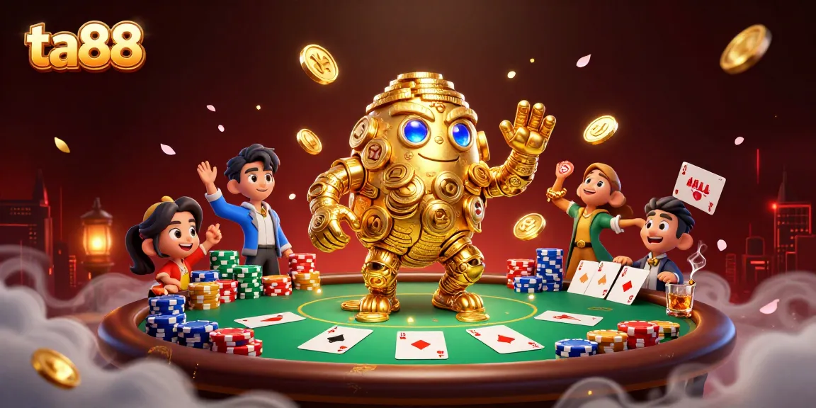 Experience thrilling wins with ta88 in a vibrant 3D casino scene featuring dynamic gaming elements.